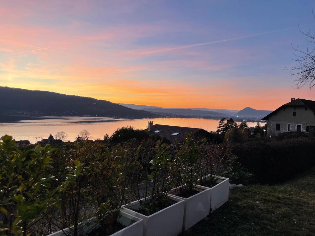 Maisonnette Vue Panoramique Lac D'Annecy Veyrier-du-Lac Kültér fotó